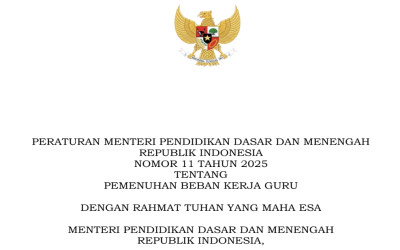 Wajib Tahu! Beban Kerja Guru Resmi Diatur Ulang Mulai Tahun Ajaran 2025/2026! Ini Aturan Lengkapnya!